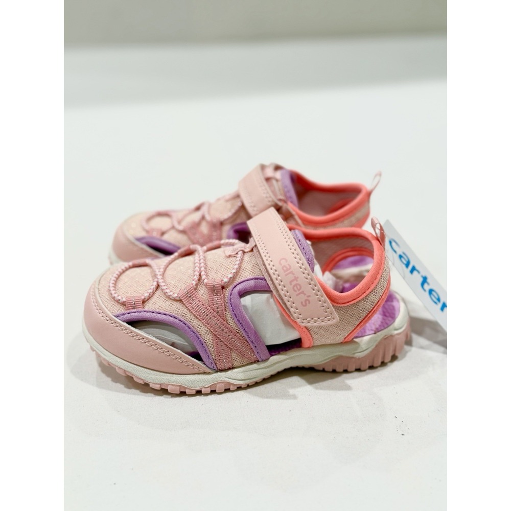 CARTERS Toddelr Girls Pink Sandals 11 Slip On Kwando Walking Shoes Summer New